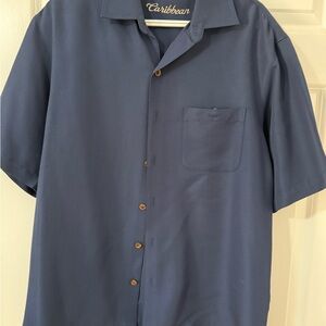 Caribbean Men's Navy Button-Down Shirt